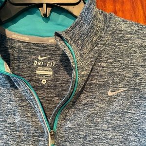 NIKE Women’s Dri-Fit Long sleeve (blue and white) - size Medium